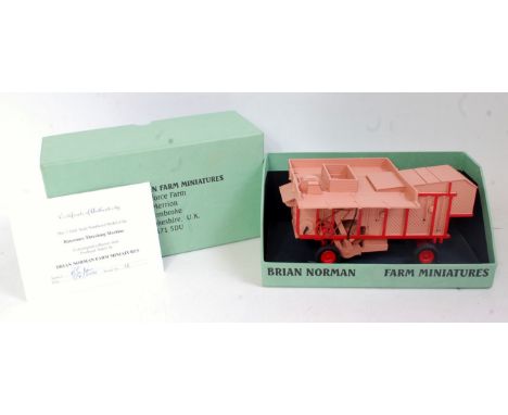 A Brian Norman Farm Miniatures limited edition 1/32 scale white metal and resin model of a Ransomes Threshing machine, finish