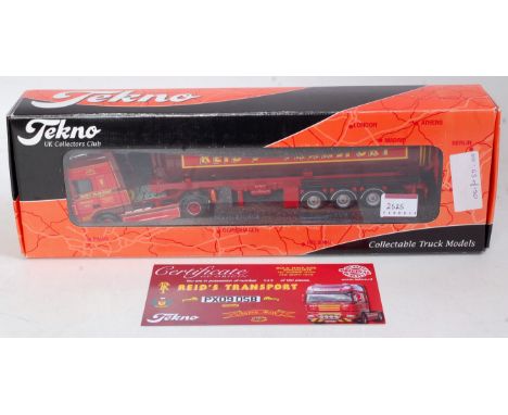 A Tekno 1/50 scale limited edition road transport diecast vehicle comprising Daf XF No. 2111 tractor unit with Reeds Transpor