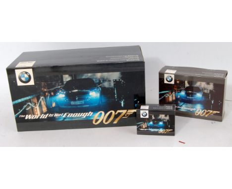 Three various boxed modern release James Bond 007 The World is Not Enough BMW Z8 diecast models, three examples all in origin