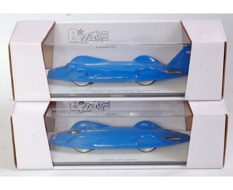 A Bizarre Models 1.43 scale white metal and resin landspeed record car group to include No. BZ239 Bluebird CN7 Utah 1960 toge