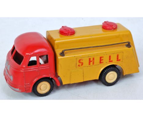 A Gama Models of West Germany Mercedes Shell tanker, comprising red cab and chassis with yellow back, with Shell transfers to