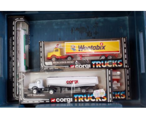 Six various boxed Corgi trucks modern release commercial vehicles, to include; No.1149 Spiller's grey flower lorry etc 