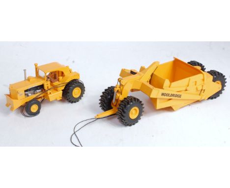 An EMD No. 076 1/50 scale resin and white metal model of an MRS 250 wheeled tractor unit with Wooldridge Cable Scraper