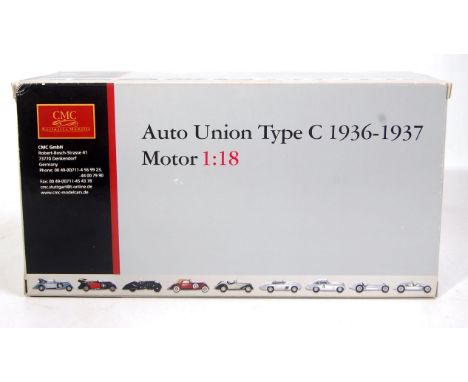 A CMC Exclusive Models 1/18 scale model of an Auto Union Type C 1936-1937 in the original polystyrene packed all-card box