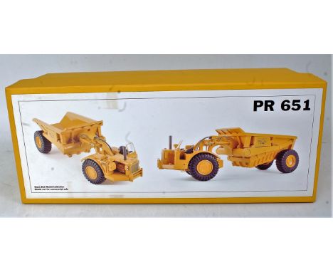 A Black Rat Models 1/50 scale white metal and resin model of a Caterpillar PR651 towed rear dump, in the original labelled wh