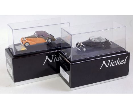 Ilario Models of France nickel release 1/43 scale boxed diecast and white metal group to include No. NIC002 Bugatti T57 Stelv