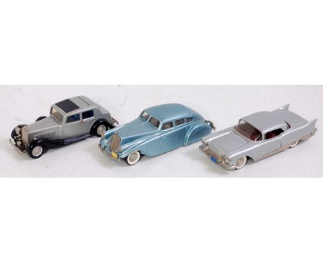 Three  various 1/43 scale Brooklin Models & Western Models white metal saloons to include a Brooklin Models No. 1 1933 Pierce