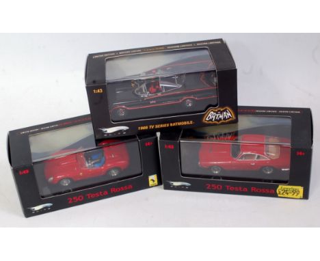 A Hot Wheels Mattel 1/43 scale Elite Release diecast group, to include a 250 Testarosso, another Ferrari 250 Testorosso open-