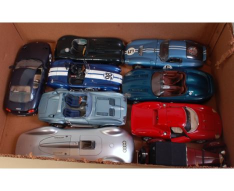 Seventeen various unboxed 1/18 and 1/12 scale loose diecast models, to include Autoart, Road Signature, CMC etc, examples to 