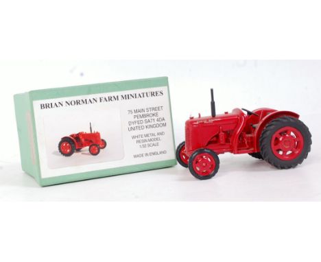 A Brian Norman Farm Miniatures 1/32 scale white metal and resin model of a David Brown Cropmaster tractor, model No. FM05, in