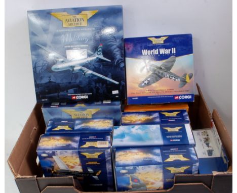 Ten various boxed Corgi Aviation Archive mixed scale diecast aircraft models, all in original boxes, reference numbers to inc