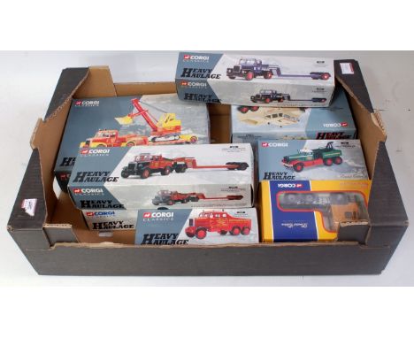 8 various boxed Corgi 1/50 scale Heavy Haulage and commercial diecast vehicles, all appear as issued, to include ref No. CC11