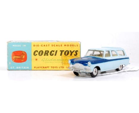 A Corgi Toys boxed saloon diecast group,  two examples to include No. 251 Hillman Imp, finished in metallic blue with yellow 