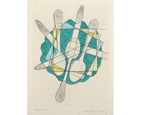 MAN RAY, "Decouvert, from Electro-magie" Original-Radierung/Japan, 19 x 14, nummeriert 96/150, handsigniert, 1969, R.