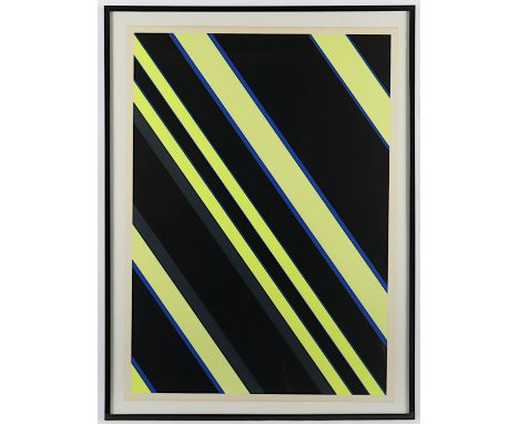 FRUHTRUNK, Günther, "o.T.", Farbserigrafie, 70 x 50, verso nummeriert 175/200 und handsigniert, auf Unterlagen montiert, R.