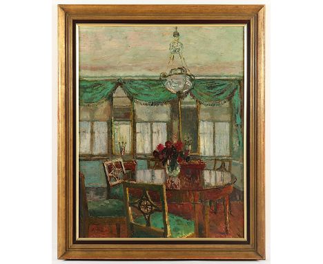 BRANDIS, August von (1862-1947), "Saloninterieur", Öl/Lwd., 84 x 67, unten links signiert, R.