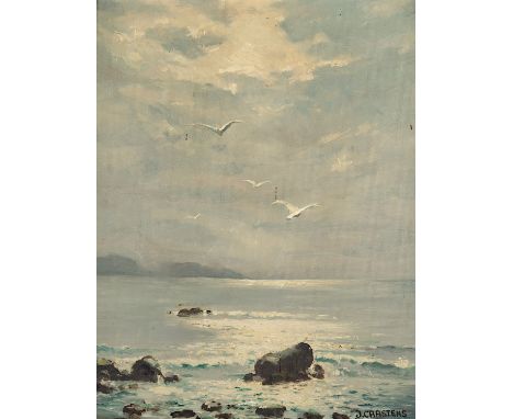 CARSTENS, J. (Maler um 1930), "Seestück", Öl/Malplatte, 41 x 33, unten rechts signiert, R.