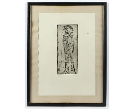CIMIOTTI, Emil, "Figur", Original-Radierung, 20 x 8,5, nummeriert 3/25, handsigniert, R.