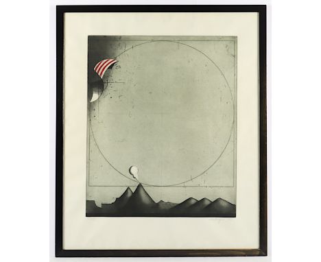 MECKSEPER, Friedrich, "o.T., Original-Farbradierung, 58,5 x 49, nummeriert 81/85, handsigniert und datiert '68, R.