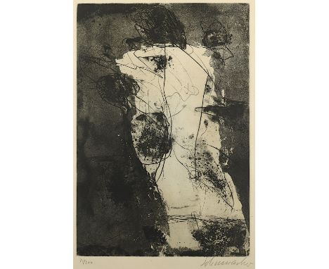 SCHUMACHER, Emil, "o.T.", Original-Radierung, 44,5 x 30,5, nummeriert 72/300, handsigniert, läs., R.