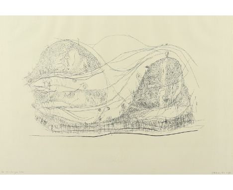 ALTENBOURG, Gerhard, "Der grasverhangene Blick", Original-Lithografie, ca. 25 x 40, betitelt, nummeriert 75/80, handsigniert 