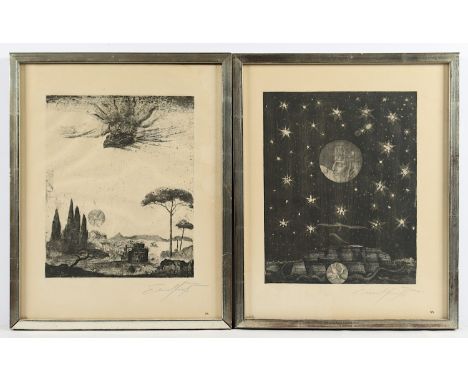 FUCHS, Ernst, zwei Radierungen, 29 x 24, nummeriert 44/90, jeweils handsigniert, eine wasserrandig, R.