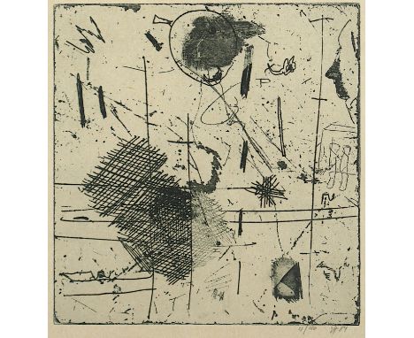 JANSSEN, Horst, "o.T.", Original-Radierung, 17 x 16, nummeriert 4/100, handsigniert und datiert '84, R.