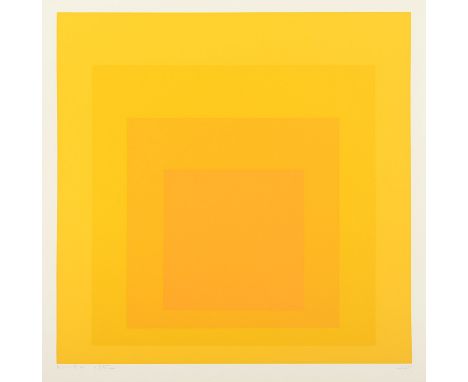 ALBERS, Josef, "KV RW", Farbserigrafie, 28 x 28, nummeriert 195/200, Künstlersignet und datiert '67, gedruckt von Sirocco Scr