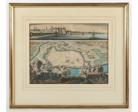 BONN, Kupferstich, koloriert, 29 x 37, besch., M.MERIAN, um 1640, R.
