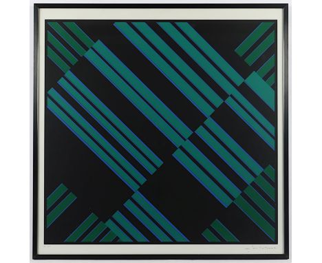 FRUHTRUNK, Günther, "o.T.", Farbserigrafie, 55 x 59, nummeriert 35/125, handsigniert, R.