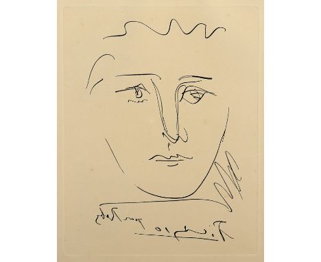 PICASSO, Pablo, "L'age de soleil", Radierung auf Arches Bütten, 23 x 18, in der Platte gewidmet: Picasso pour Roby, läs., WV 