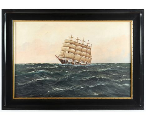 GABALI, Alfred (1886-1963), "Die Fünfmastbark Potosi auf hoher See", Öl/Lwd., 60 x 90, unten links signiert, R.