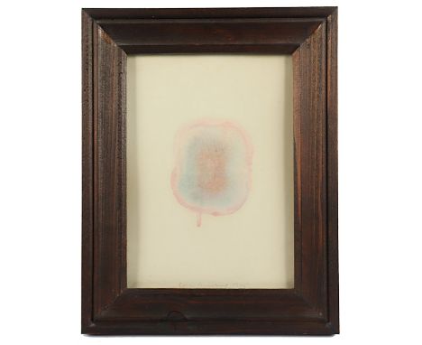 GRAUBNER, Gotthard (1930-2013), "o.T.", kleines Kissenbild, Aquarell/Papier, ca. 17 x 13, unten Mitte handsigniert und datier