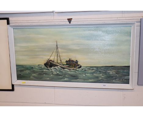 K Duff-Godfrey, study of a fishing vessel in heavy seas 