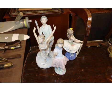 Three Nao ware porcelain figures