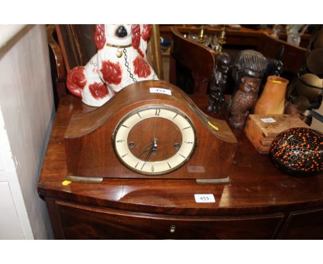 A mid-20th Century chiming mantel clock by Hermle