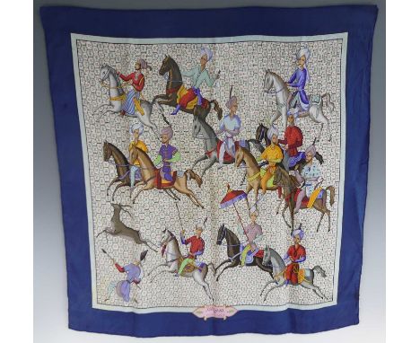 Hermès - an Ispahan silk scarf, designed by Maurice Tranchant, titled and signed lower centre, 87.5 x 84cmNo holes or pulls. 