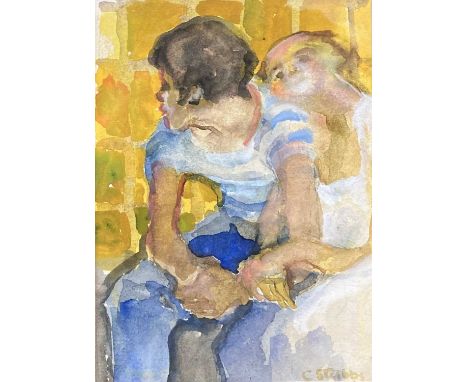 Constance Stubbs (1927-2015) - Portrait of a seated woman, pastel, signed lower right, 45 x 30cm; together with one other by 