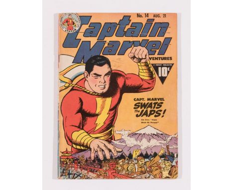 Captain Marvel Adventures 14 (1942). Light staple discolouration [gd-vg]. No Reserve