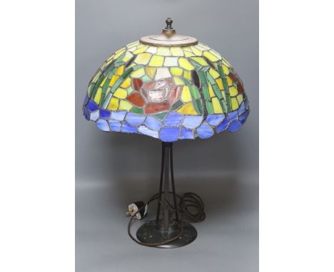   A Tiffany style table lamp, height 52cm