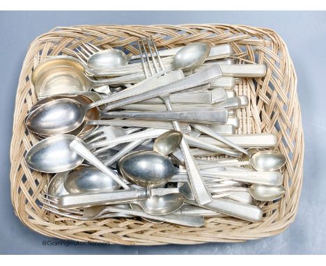   A part canteen of  modern silver flatware, comprising fifty nine items, George Howson Ltd,  Sheffield, 1950,weighable silve