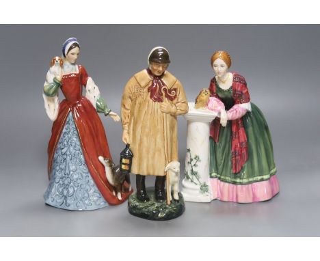   Three Royal Doulton figures: The Shepherd HN1975, Ann Boleyn HN3232 and Florence Nightingale HN3144