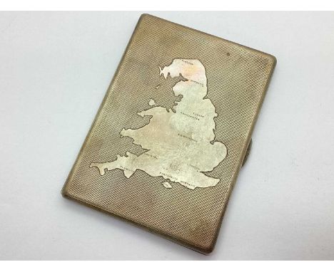An Antique Hallmarked Silver Cigarette Case, Birmingham 1913, maker E J Trevitt &amp; Sons, allover engine turned decoration,