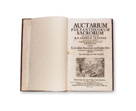 SPANNER, ANDREAS: AUCTARIUM POLYANTHEORUM1724 | PUBLISHER: Augustae Vindelicorum, Sumptibus Antonii Bonaventurae Bissoni | NU