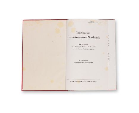 VADEMECUM HAEMATOLOGICUM NORDMARK | PUBLISHER: Hamburg, Paul Hartung | NUMBER OF PAGES: 139 | LANGUAGE: German | DIMENSIONS: 