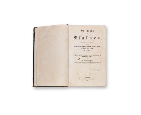 THALHOFER, VALENTIN (1825-1891): ERKLÄRUNG DER PSALMEN1871 | PUBLISHER: Regensburg, G. Joseph Manz | NUMBER OF PAGES: 853 | L