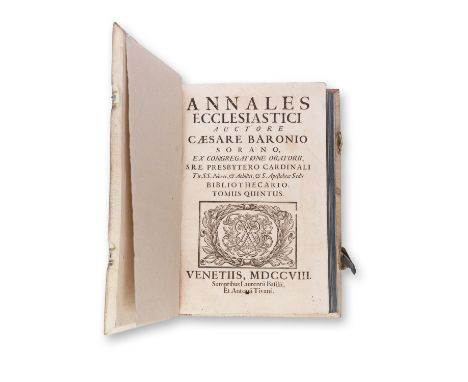 BARONIO, CEASARE (1538-1607): ANNALES ECCLESIASTI V.1708 | PUBLISHER: Venetiis, Sumptibus Laurentii Basilii | NUMBER OF PAGES