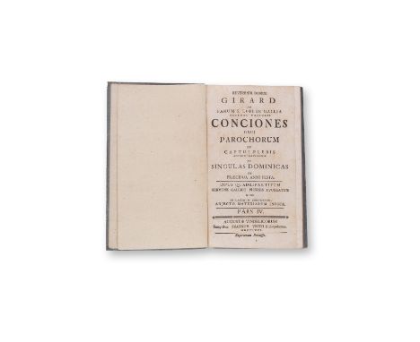 GIRARD, JEAN-BAPTISTE: CONCIONES USUI PAROCHORUM1766 | PUBLISHER: Augustae Vindelicorum, Sumptibus Fratrum Veith | NUMBER OF 