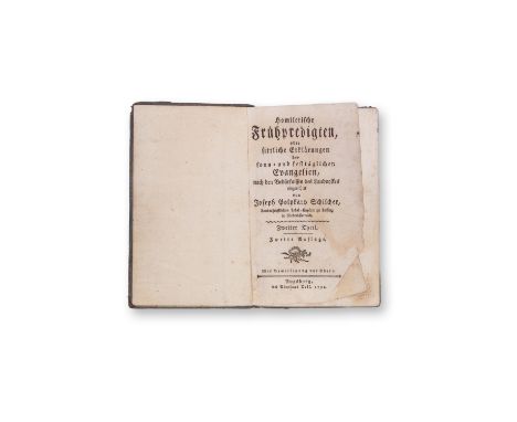 SCHILCHER, JOSEPH POLYACARP: HOMILETISCHE FRÜHPREDIGTEN1792 | PUBLISHER: Augsburg, Nicolaus Doll | NUMBER OF PAGES: 342 | LAN