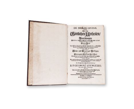 STENGELIO, GEORGIO (1584-1651): DE JUDICIIS DIVINIS III.1712 | PUBLISHER: Augspurg und Dillingen, Johann Caspar Bencard | NUM